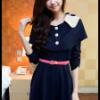 Two-piece-suit Cotton One-piece Dress (With Belt) GF-8182126x-W590  Product Details: Color(s): Photo Color  Ingredients: Cotton   Size(cm): M:  Scarf: Length 30cm; Shoulder Width Not restricted One-piece Skirt: Length 80cm; Shoulder Width 34cm; Chest 86cm; Waist 72cm; Sleeve Length 57cm; Sleeve Opening Width 20cm  L:  Scarf ; Length 32cm; Shoulder Width Not restricted One-piece Skirt: Length 82cm; Shoulder Width 35cm; Chest 88cm; Waist 76cm; Sleeve Length 59cm; Sleeve Opening Width 22cm   SGD 37.90