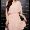 Chiffon One-piece Dress GF-8182482x-W230  Product Details: Color(s): Black, Pink, Almond  Ingredients: Chiffon  Inner Lining: Yes   Size (CM): Chest 80cm (Side Yes Zipped); Waist 68cm; Length 80cm  SGD 29.90